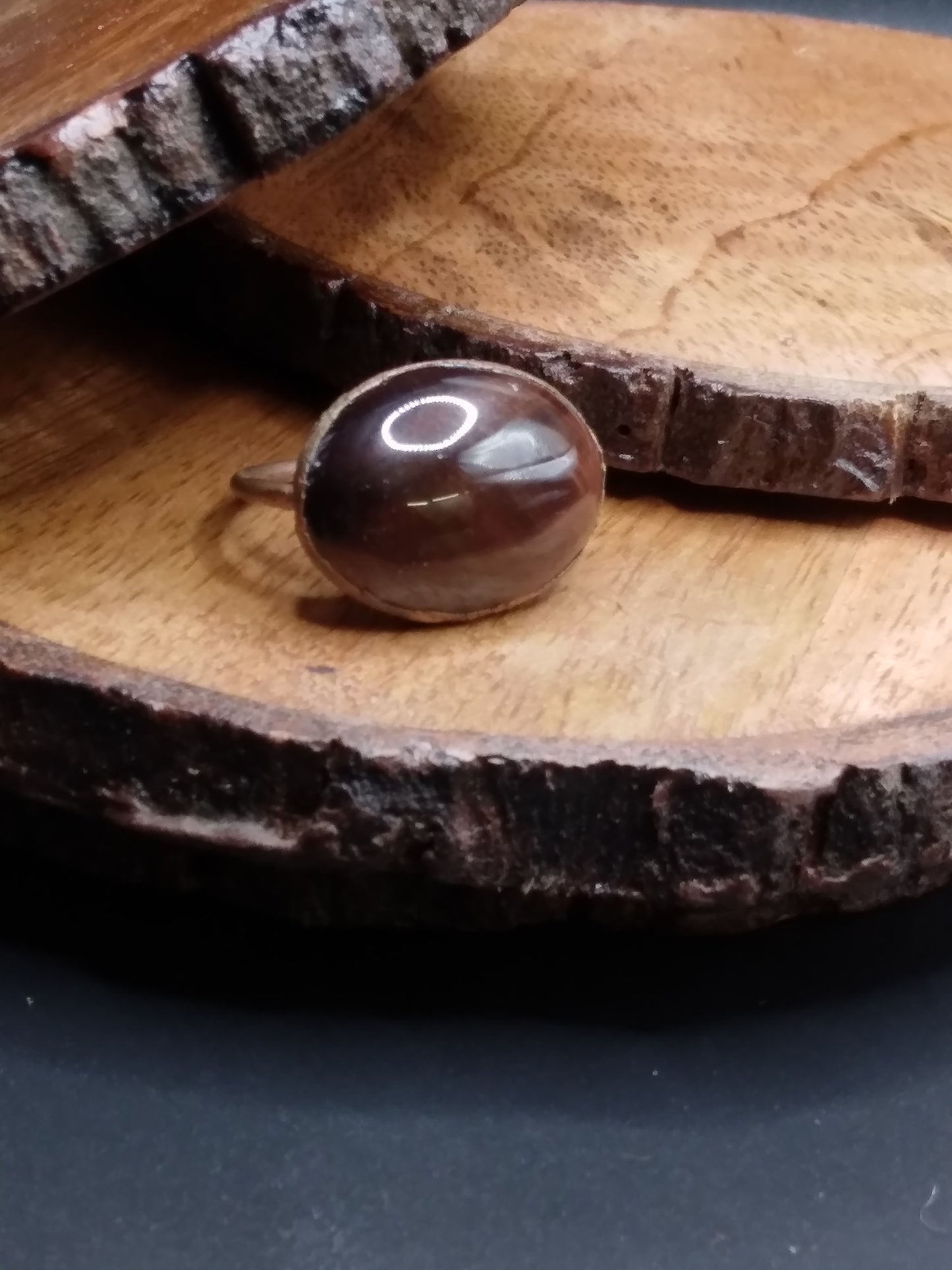 Red Tiger Eye ring size 4