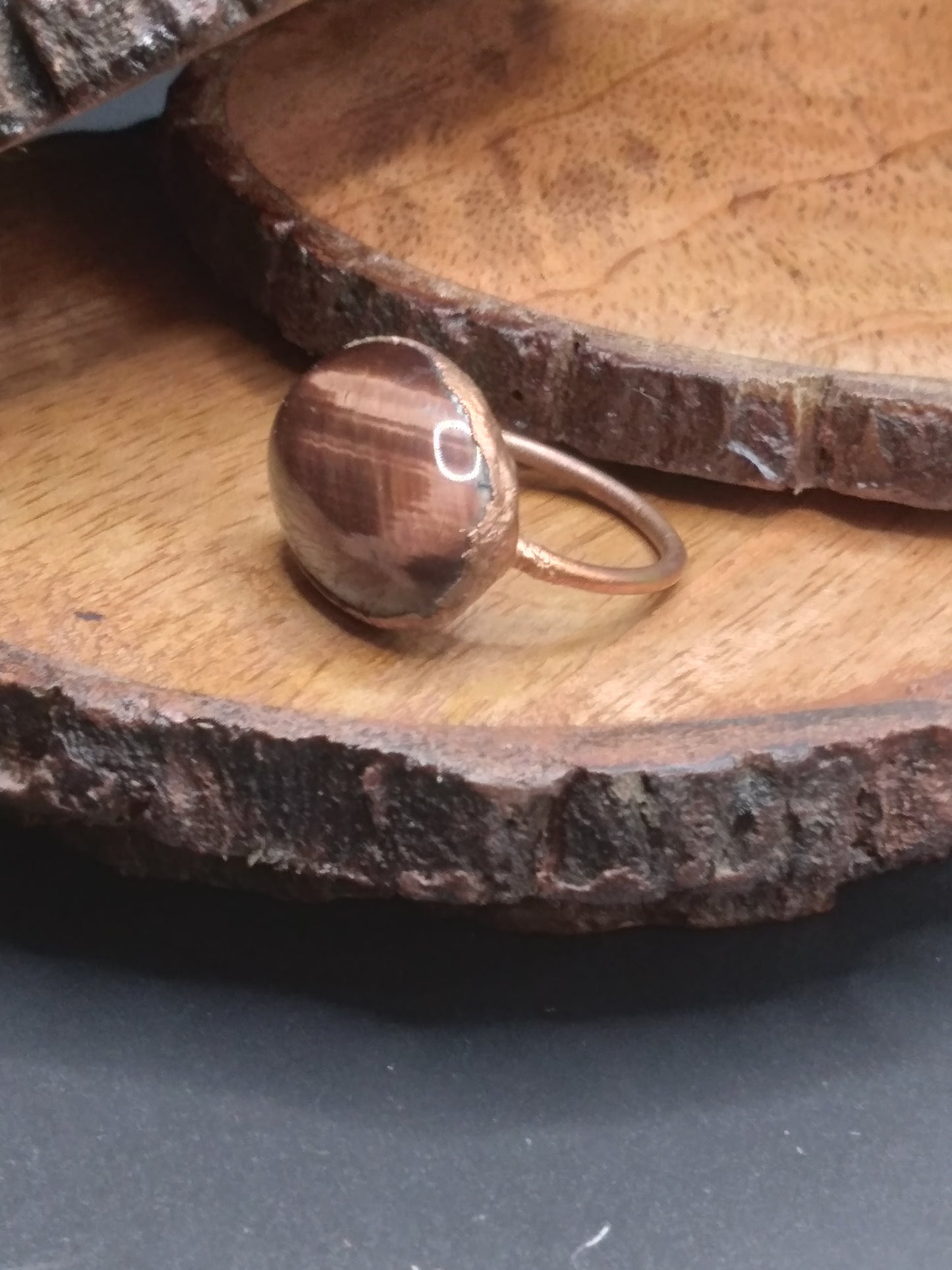 Red Tiger Eye ring size 4