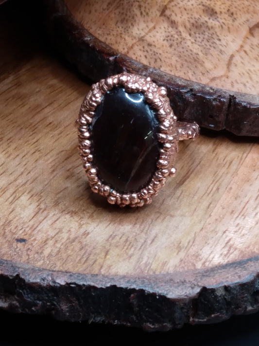 Red Tiger Eye Ring size 8