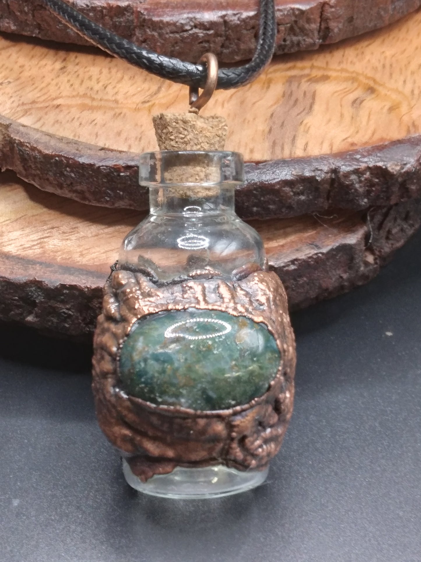 Jasper bottle pendant necklace