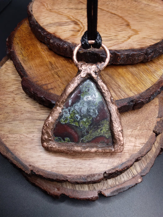 Dragon Blood Jasper gemstone necklace