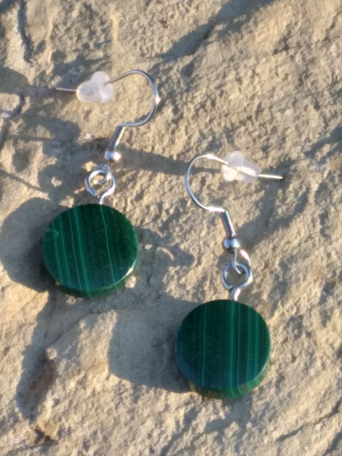 Malachite earrings