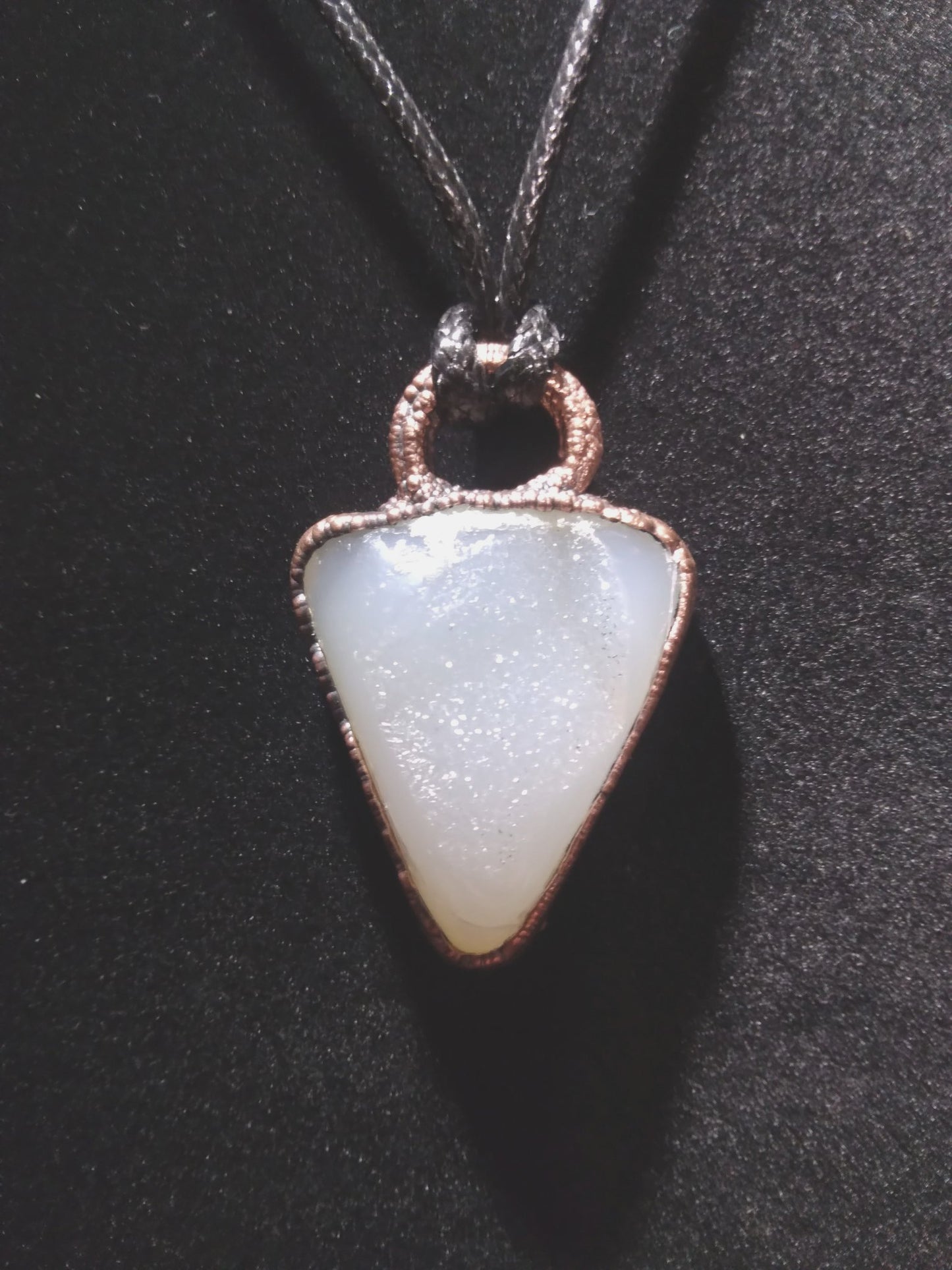 Onyx druzy necklace