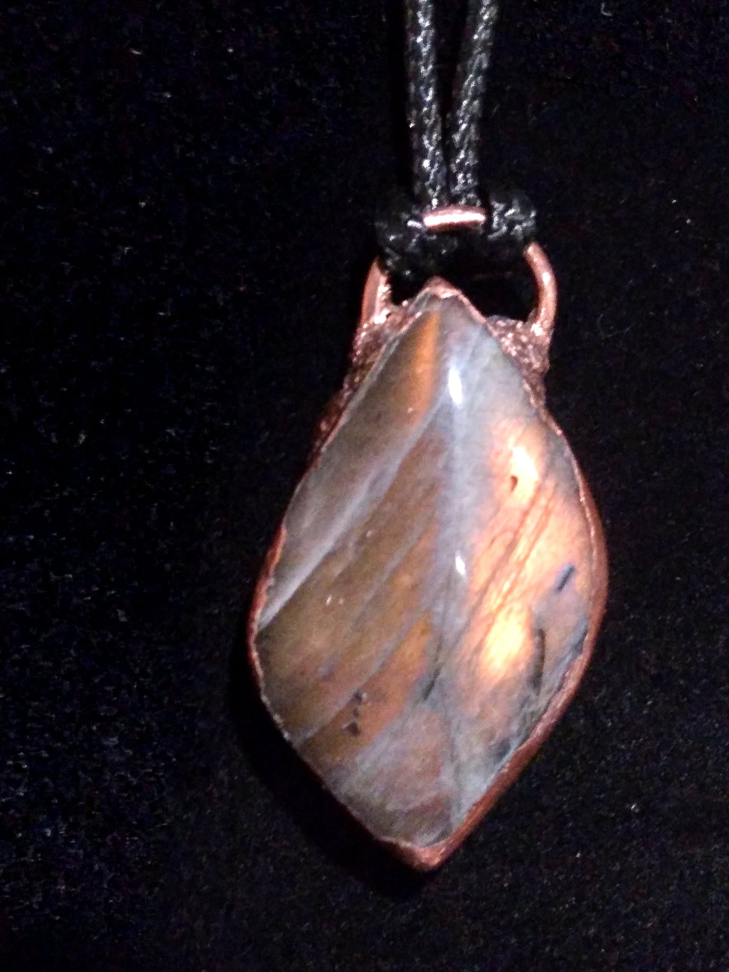 Labradorite copper flash necklace