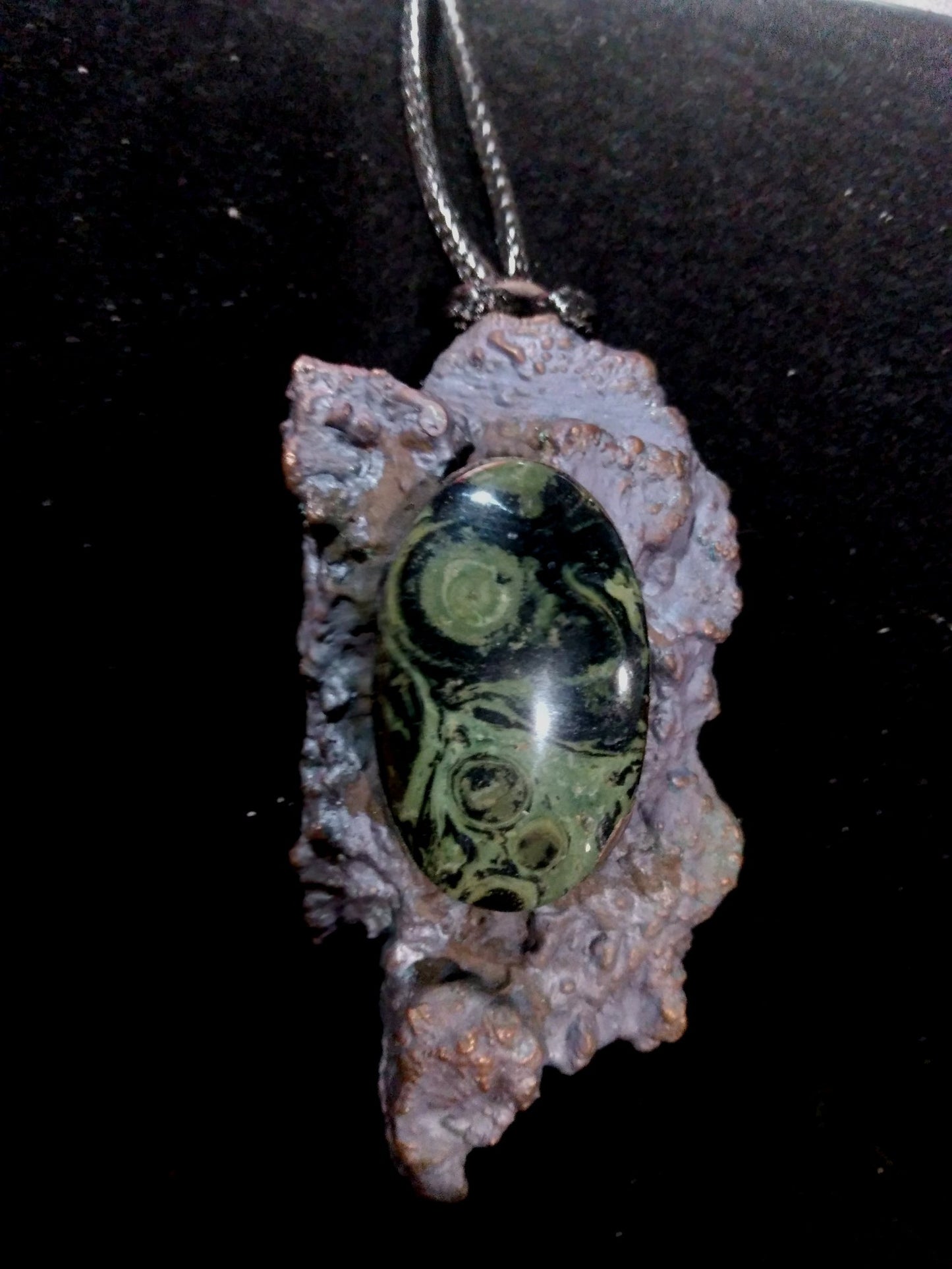 Kambab Jasper and on real tree bark necklace