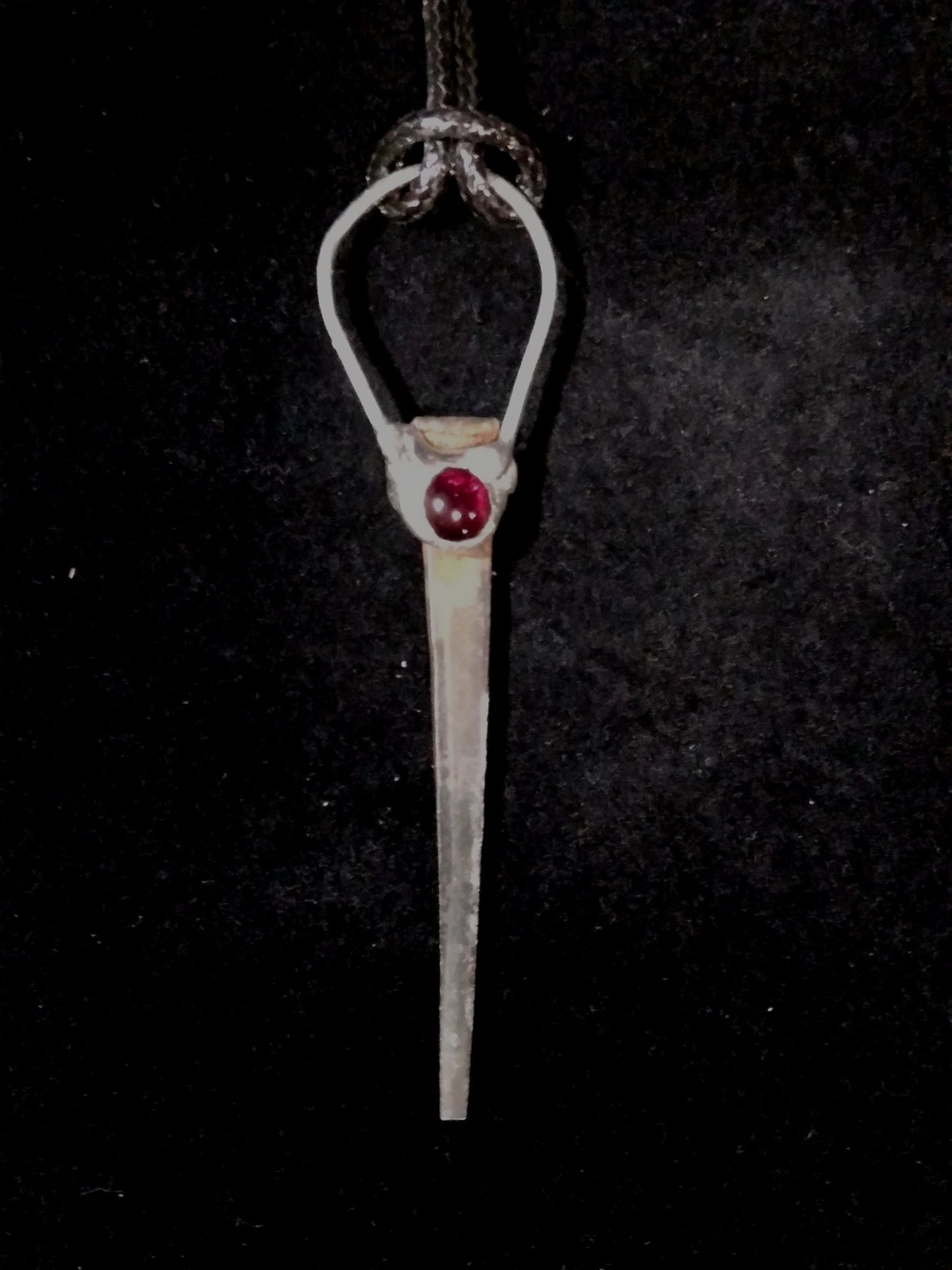 Coffin Nail and Garnet necklace