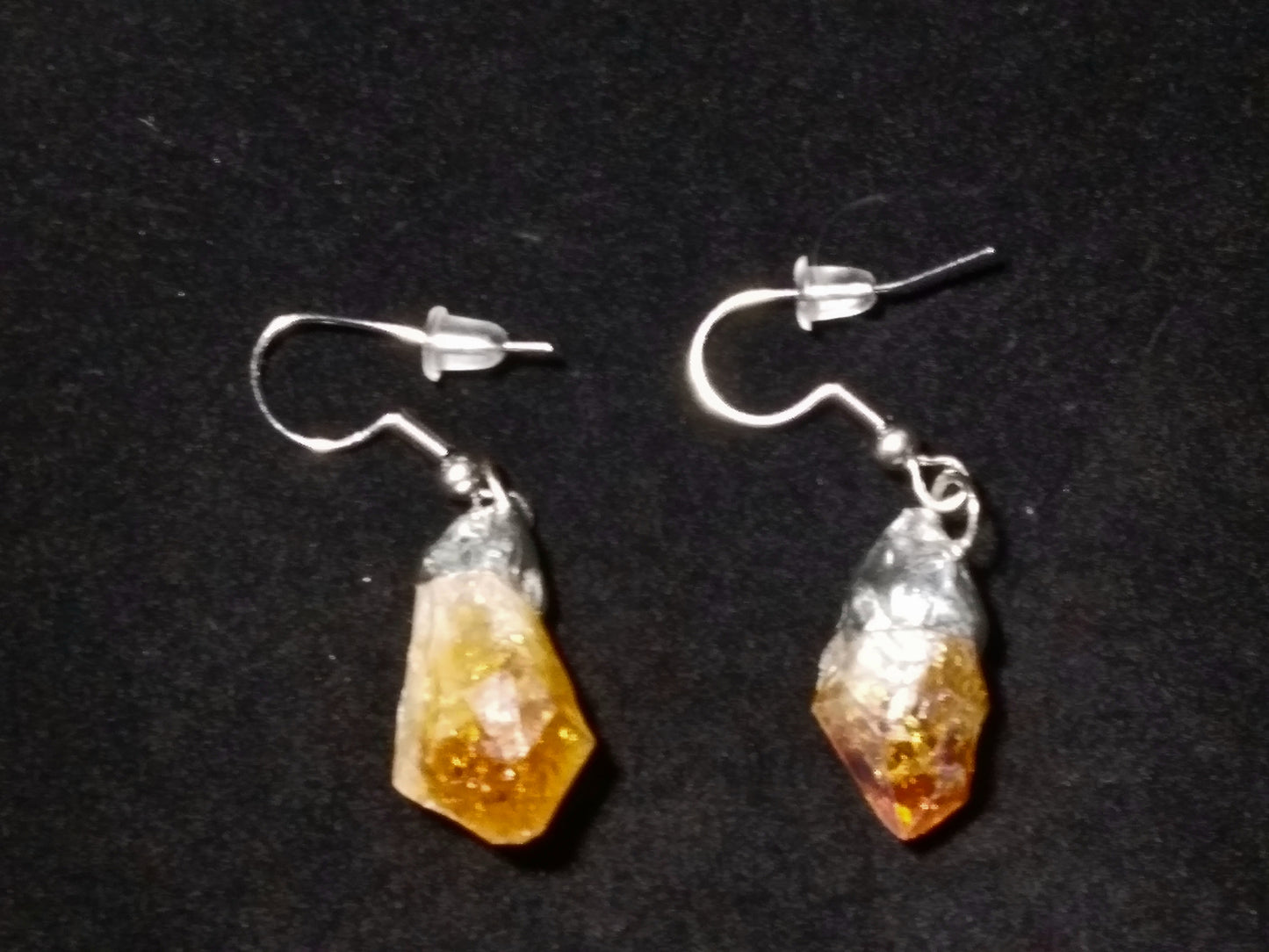 Citrine earrings raw citrine