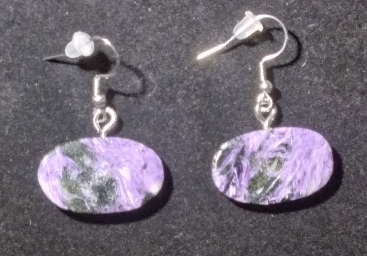 Charoite earrings