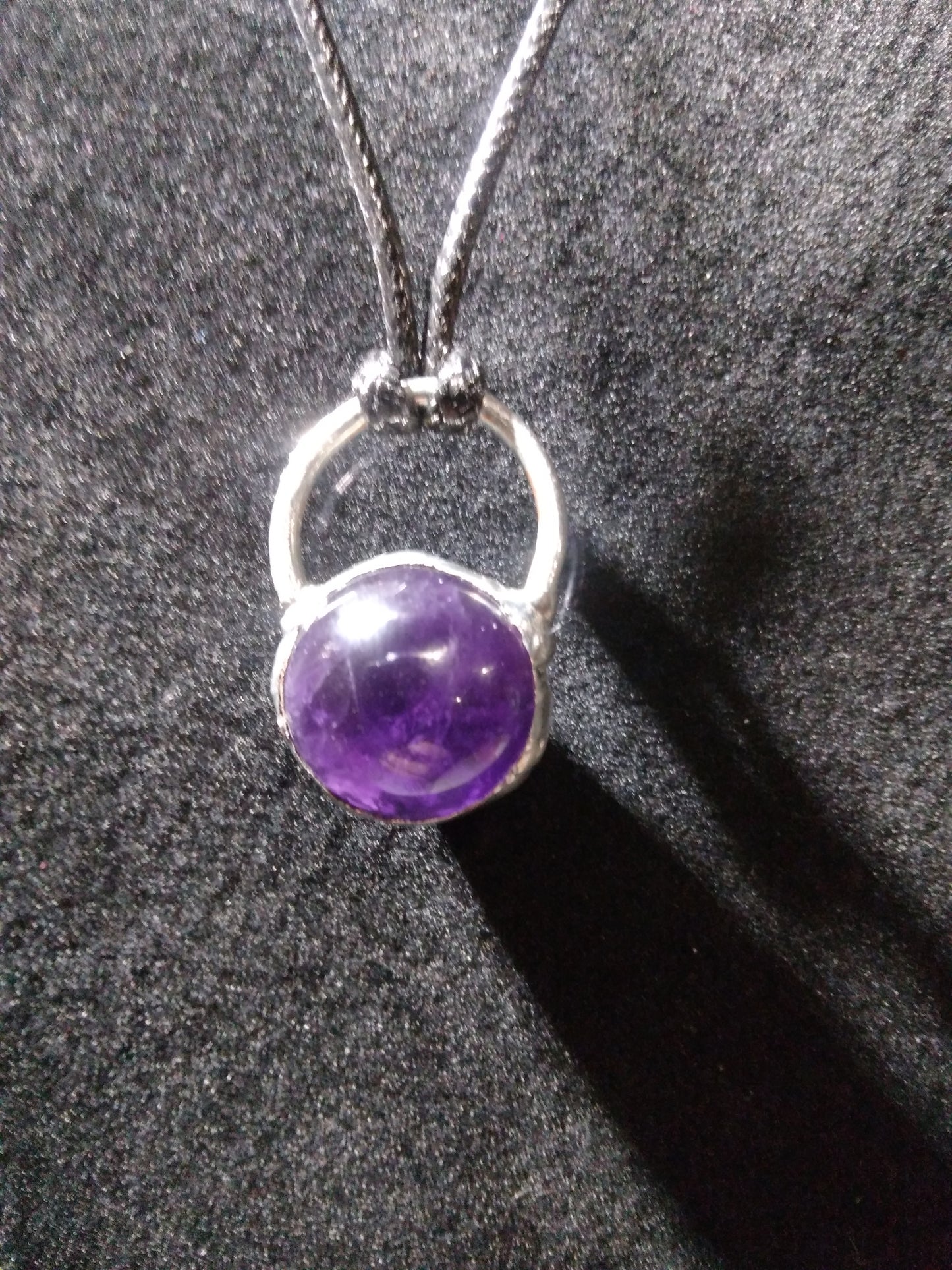 Amethyst sphere orb necklace