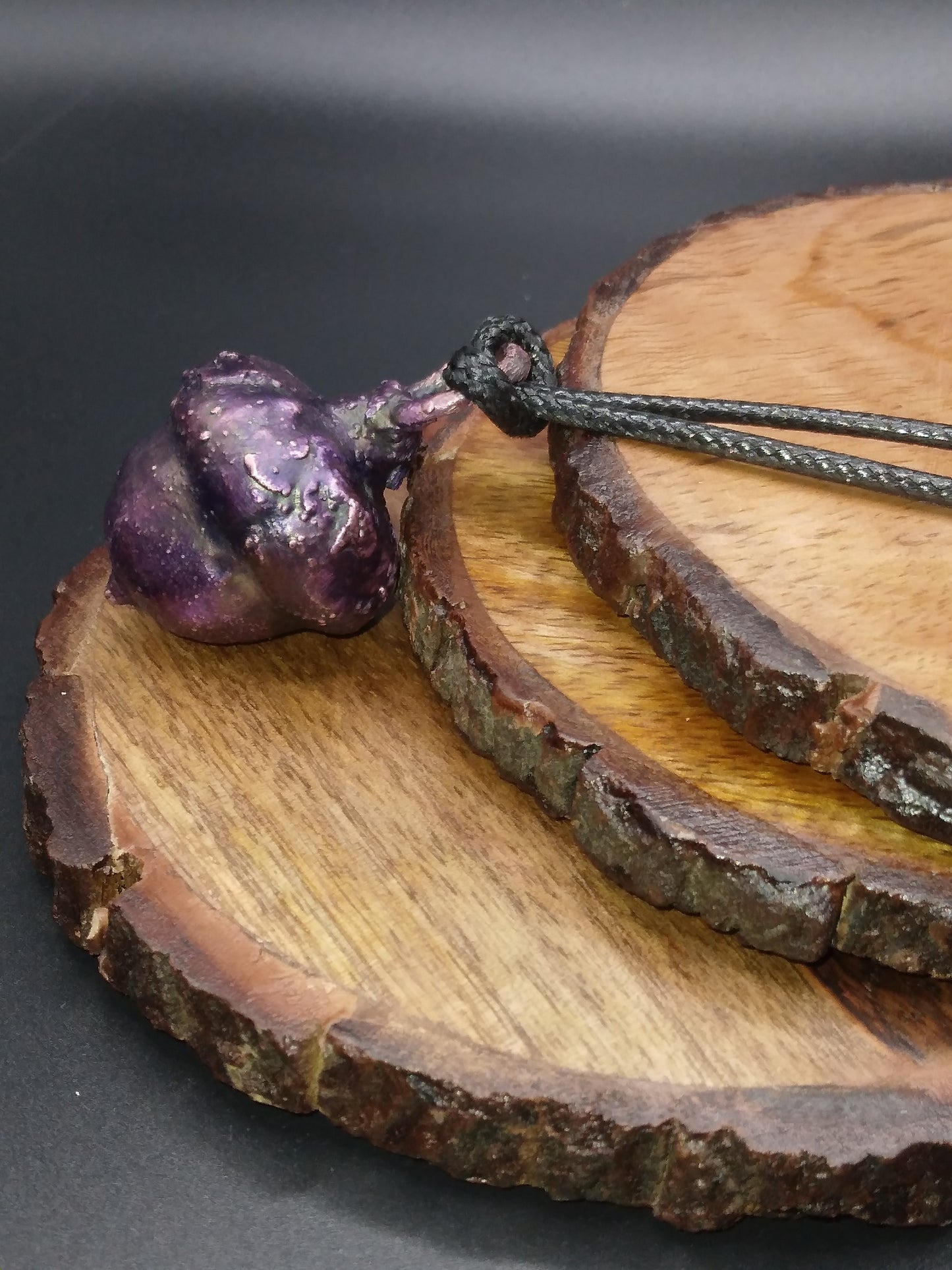 Real Acorn necklace purple