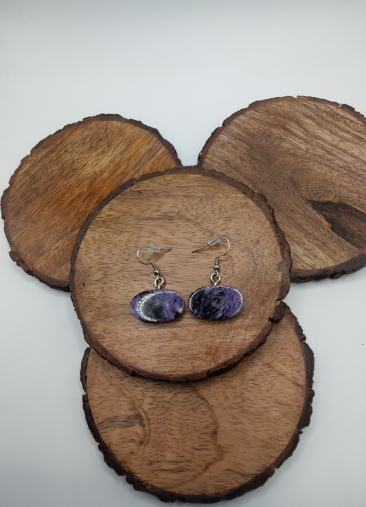 Charoite earrings