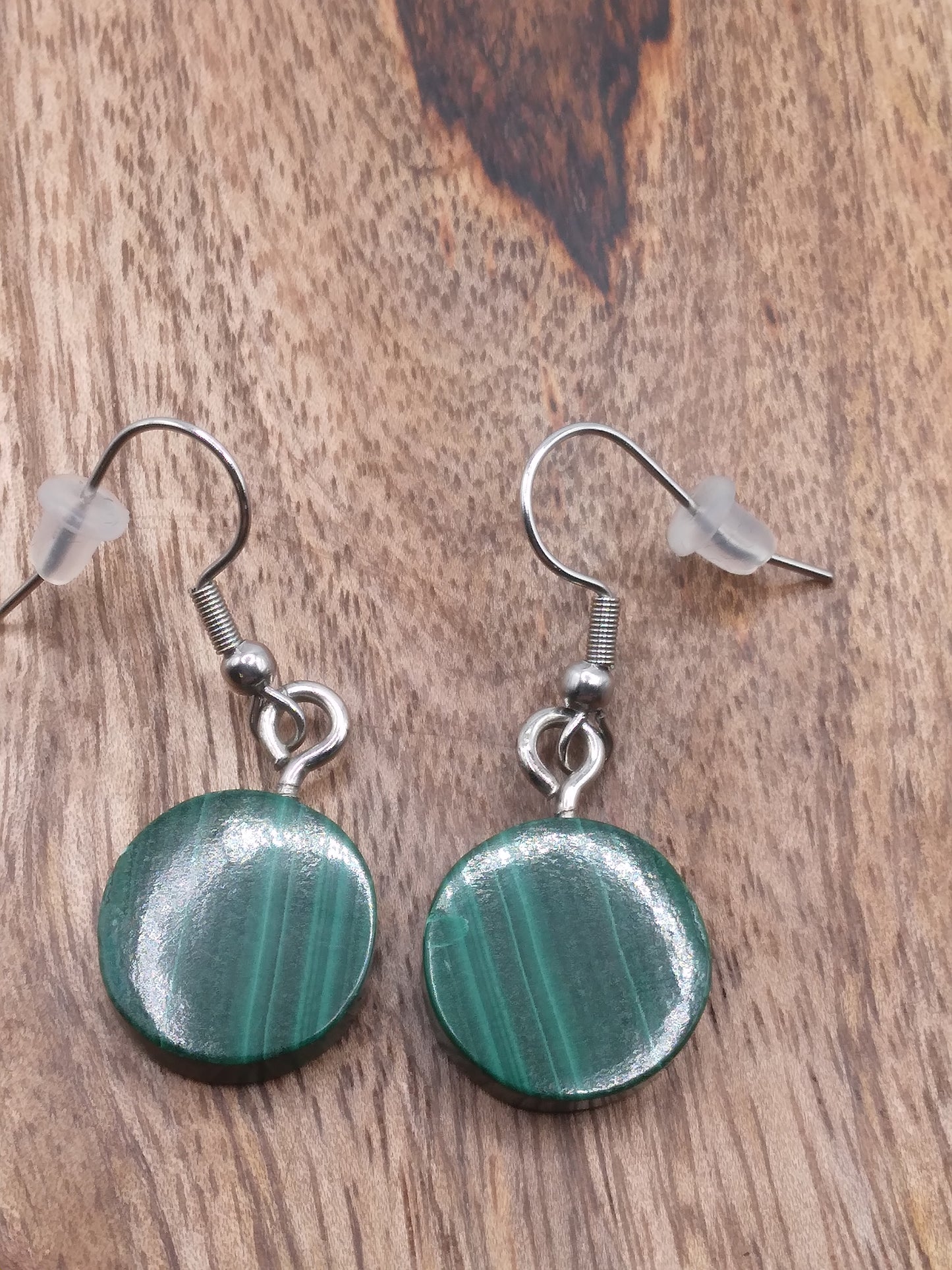 Malachite earrings