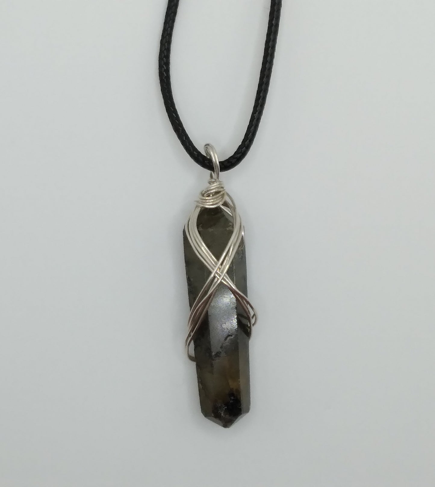 Labradorite wire wrapped necklace