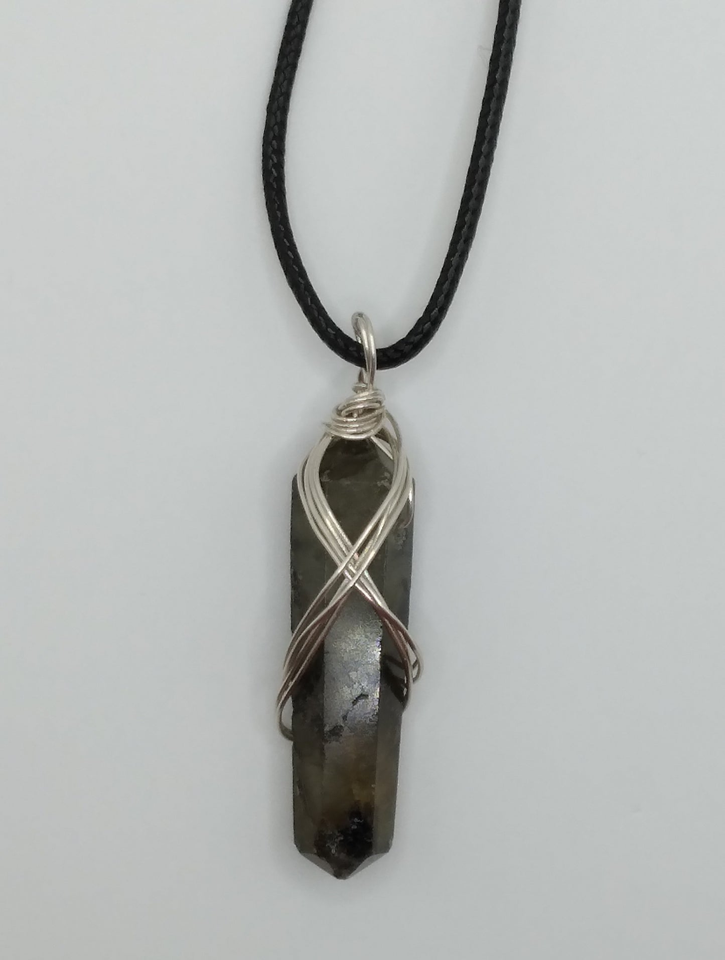 Labradorite wire wrapped necklace