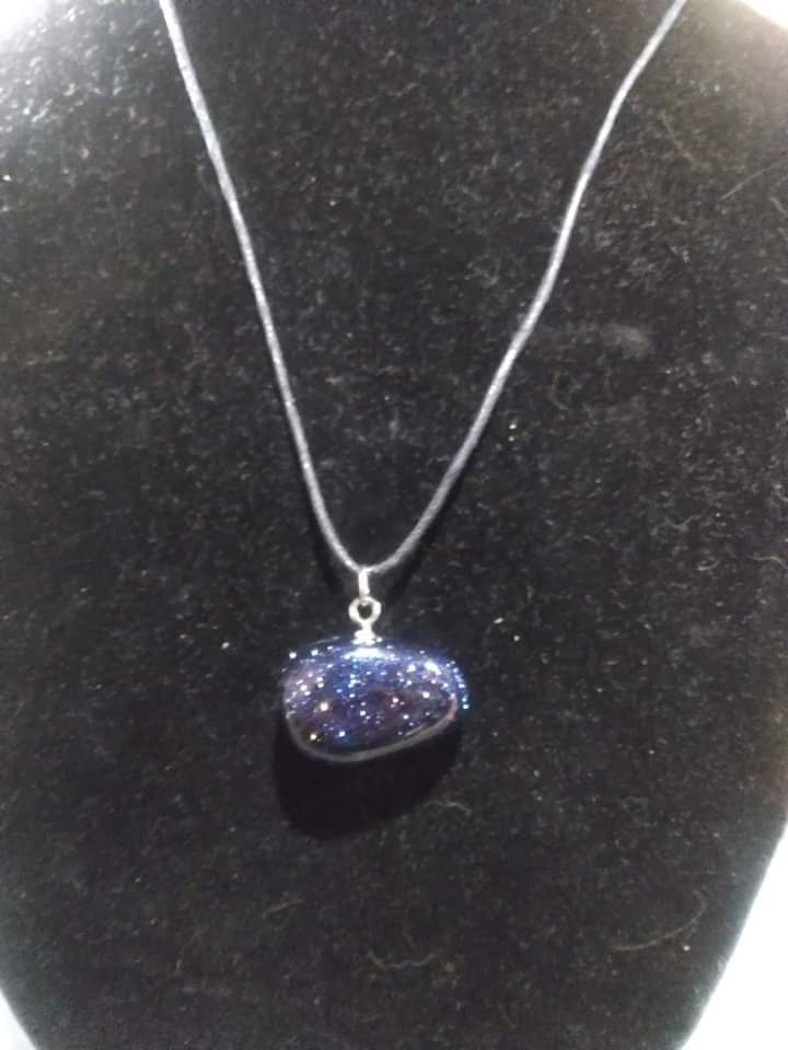 Blue Goldstone necklace